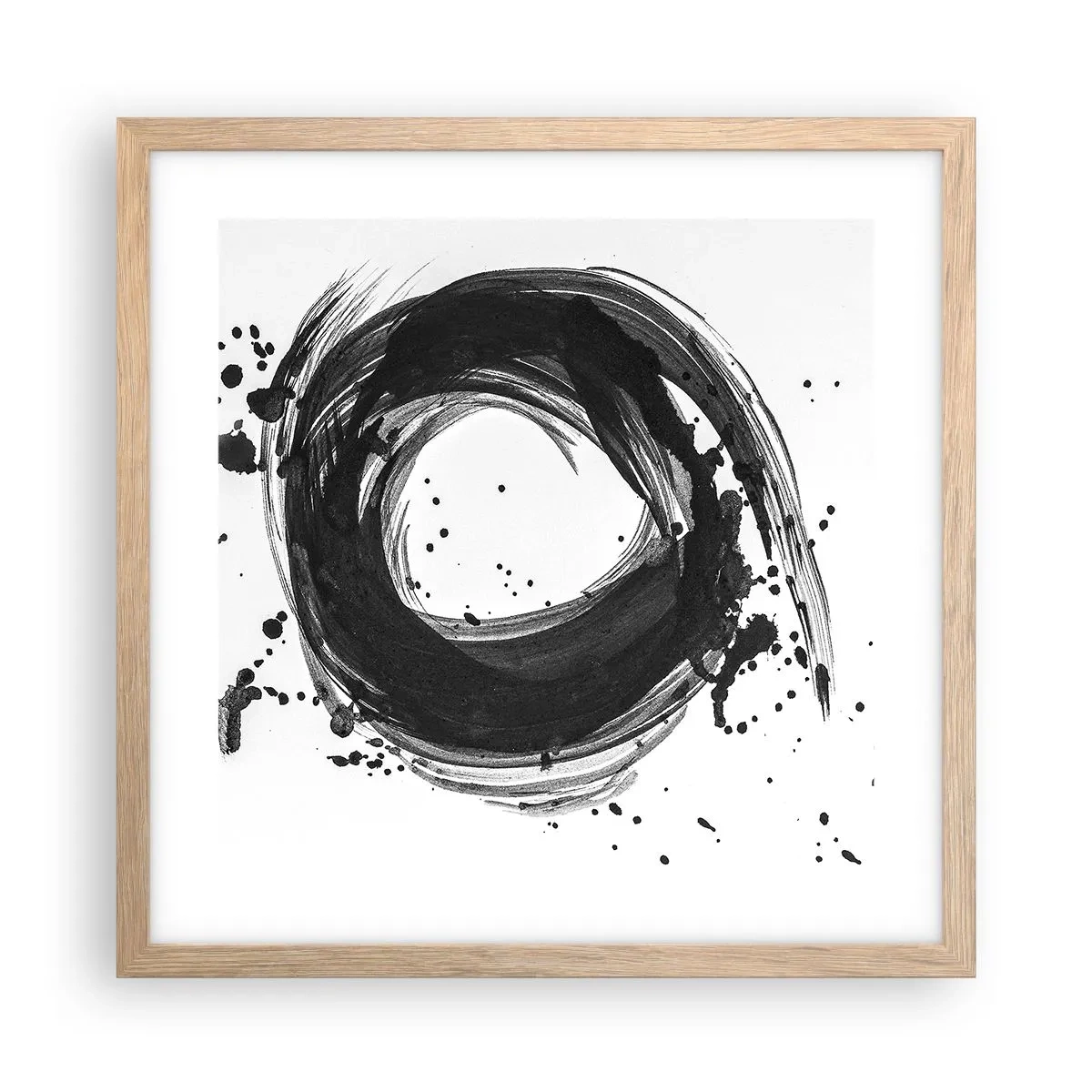Poster in light oak frame - Whirl of Creation - 40x40 cm