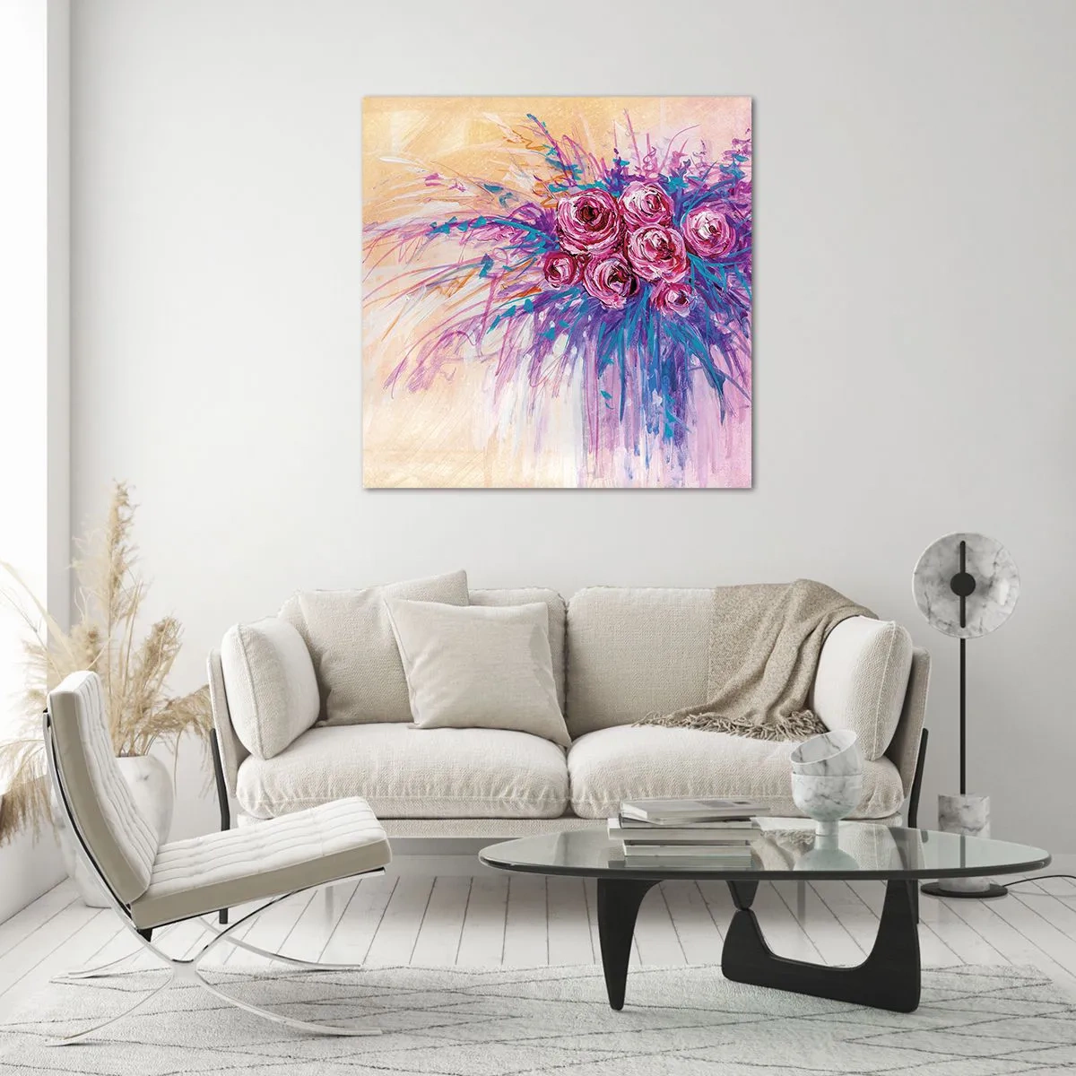 Glass picture - Rose Fountain - 40x40 cm