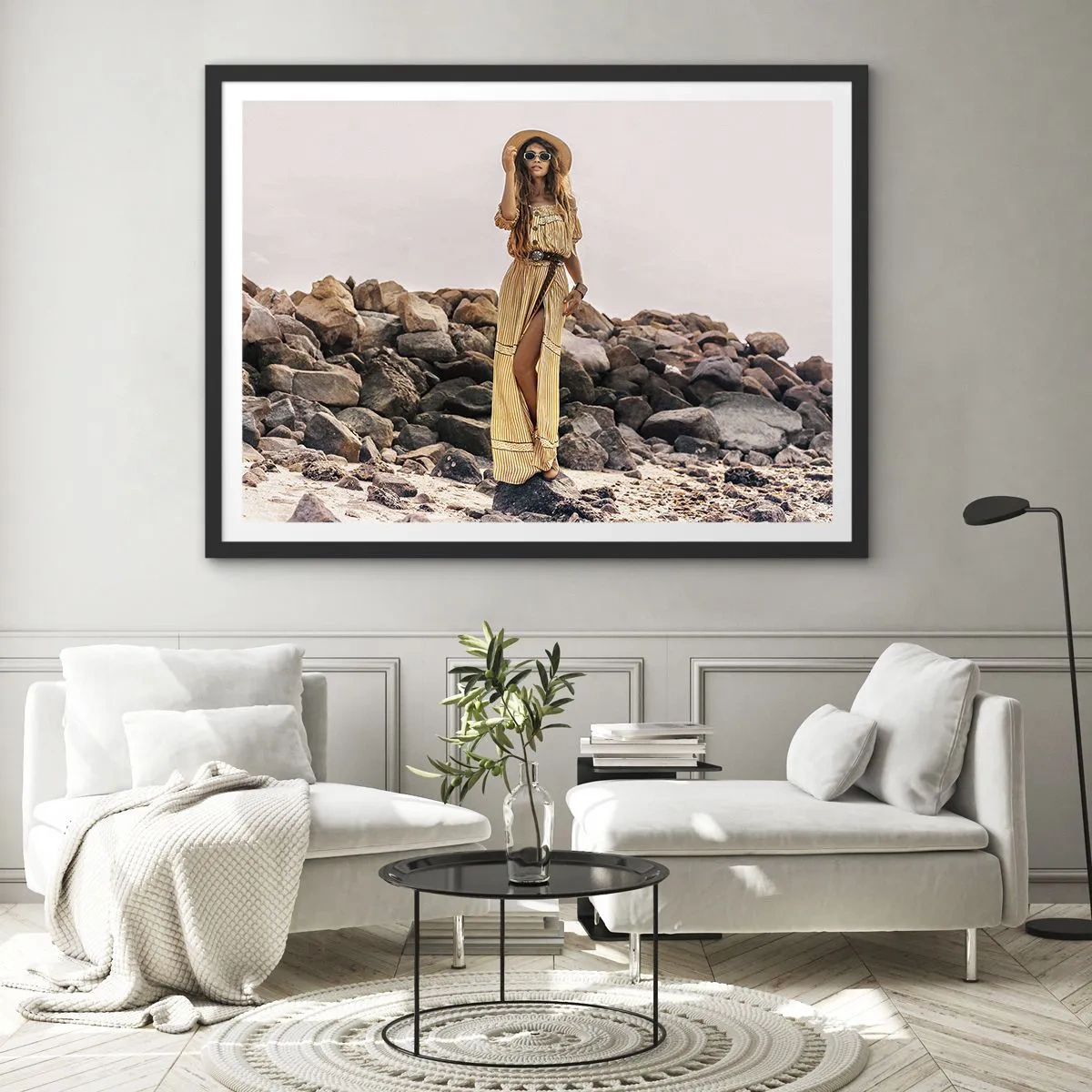 Poster in black frame - The Magic of Stones - 50x40 cm