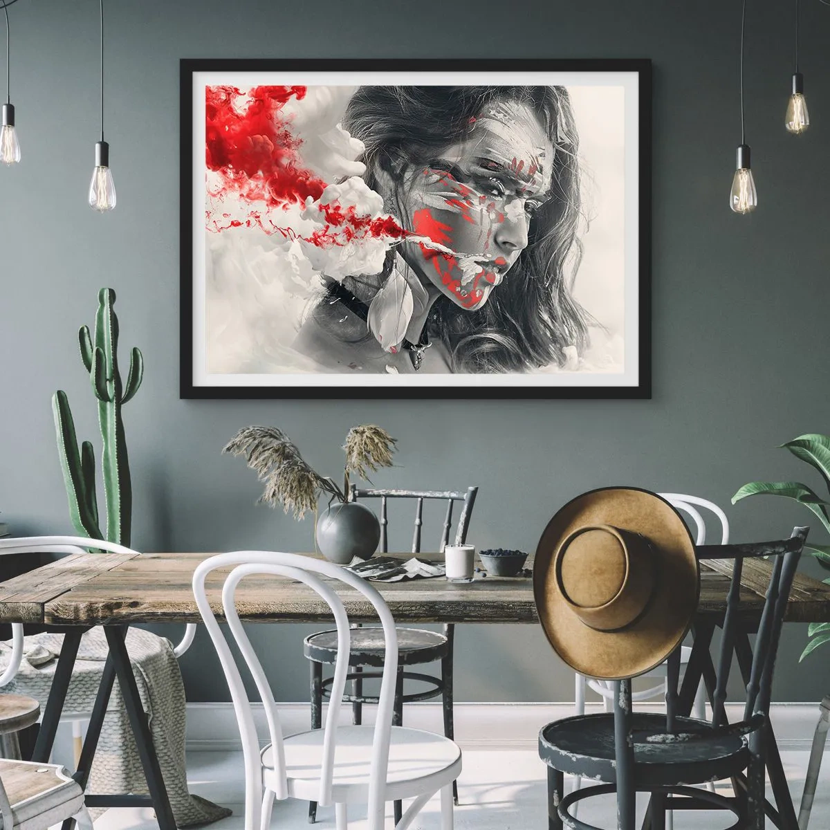 Poster in black frame - Smoke of Absurdity - 70x50 cm