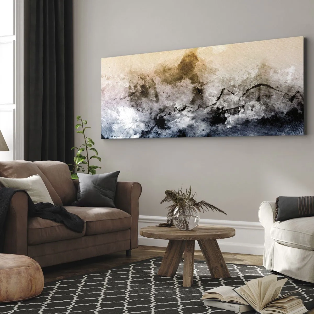 Canvas picture - Drowned in Fog - 140x50 cm