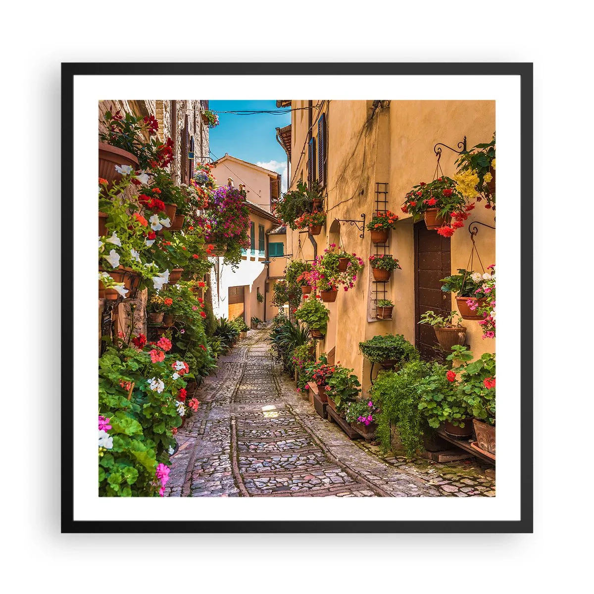 Poster in black frame - Italian Back Street - 60x60 cm