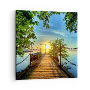 Canvas picture - Sunset by the Water - 60x60 cm