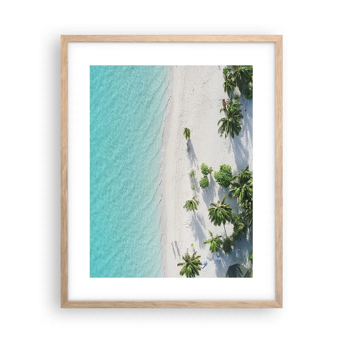 Poster in light oak frame - Holidays in Paradise - 40x50 cm