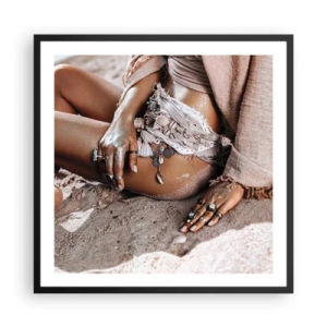 Poster in black frame - Thrown Out by the Waves - 60x60 cm