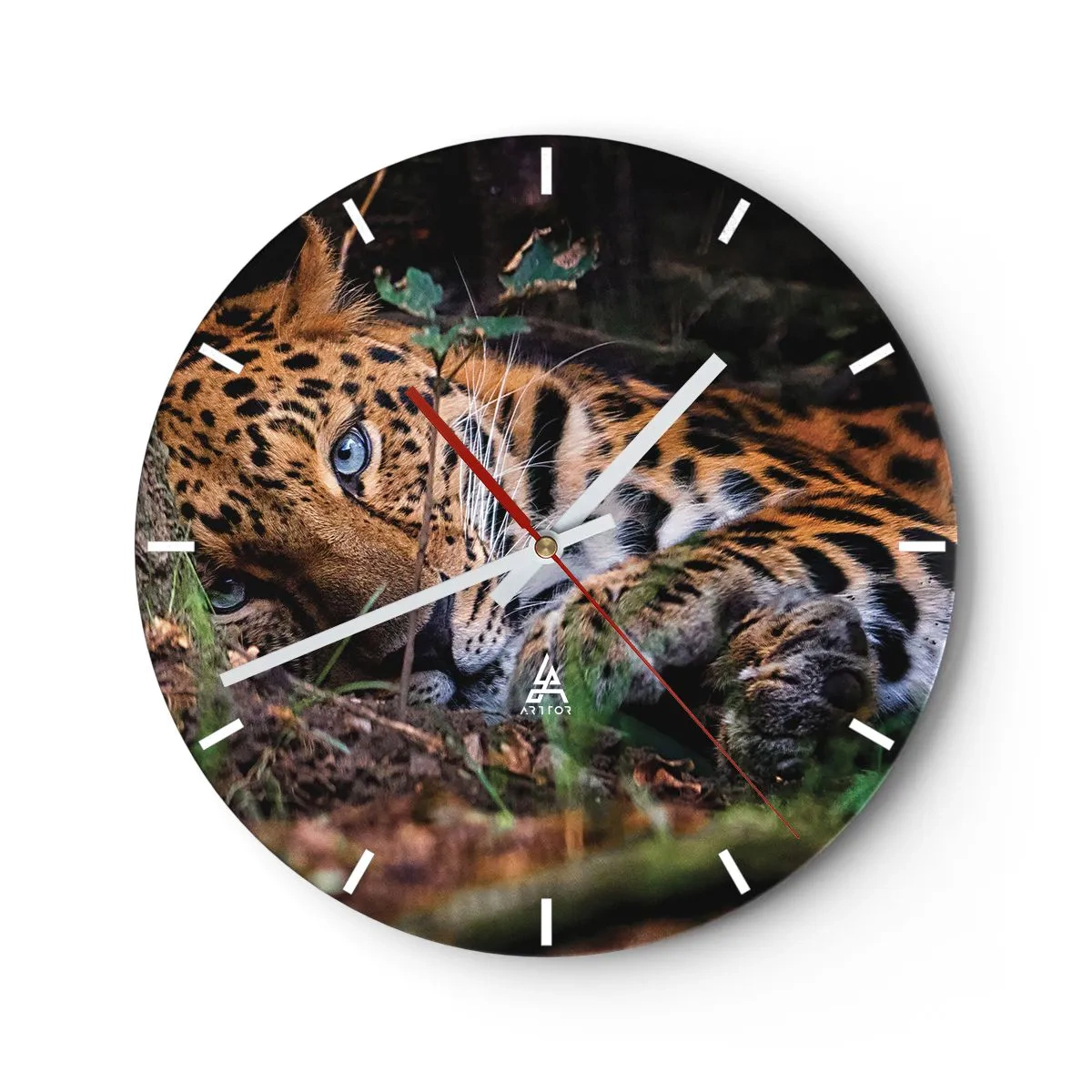 Wall clock - Clock on glass - Trust Me - 40x40 cm