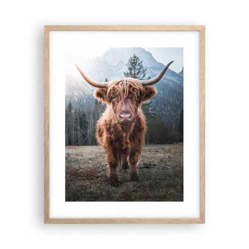 Poster in light oak frame - Greeting from Mountain Meadow - 40x50 cm