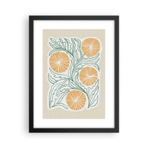 Poster in black frame - Ethnic with an Abstract Note - 30x40 cm