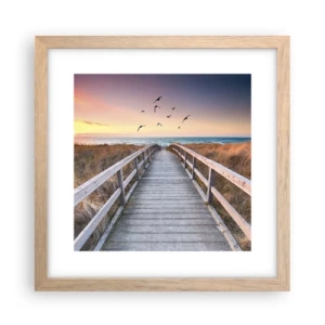 Poster in light oak frame - Space of Highs - 30x30 cm