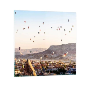 Glass picture - Like Ships in the Sky - 50x50 cm