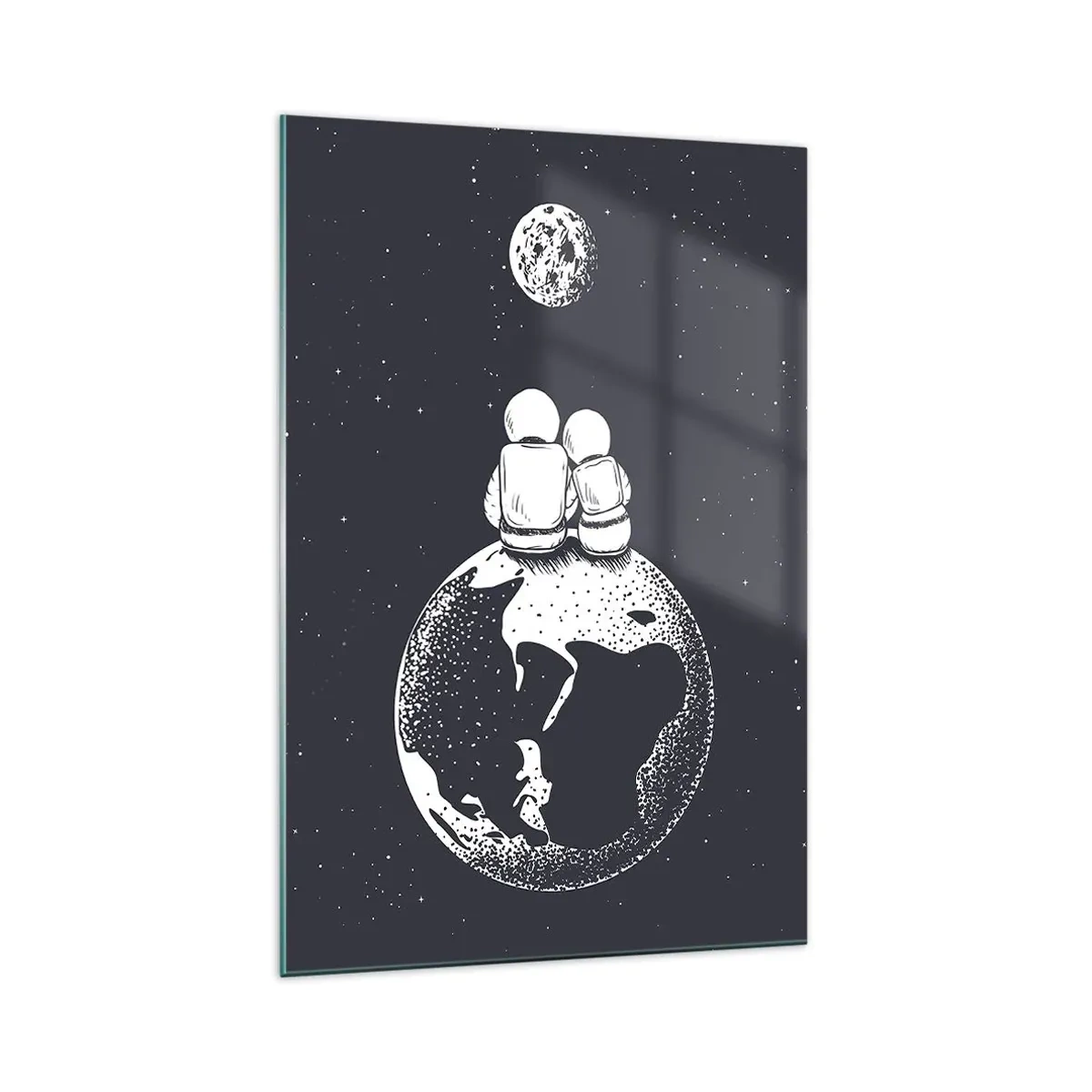 Glass picture - Cosmic Love Story - 70x100 cm