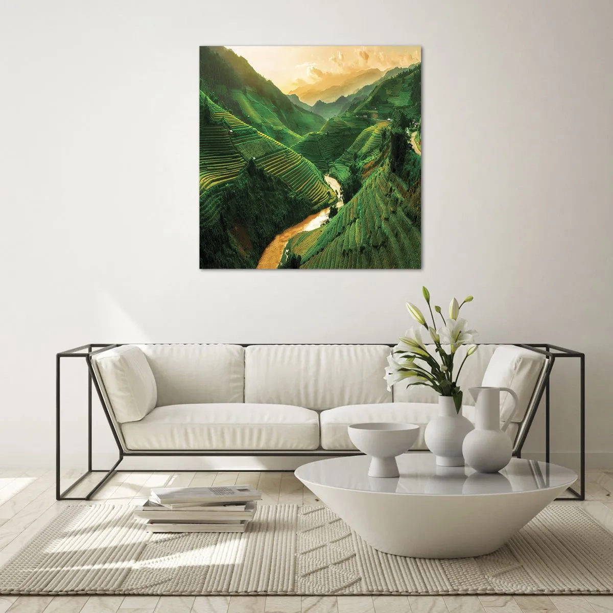 Glass picture - Vietnamese Valley - 30x30 cm
