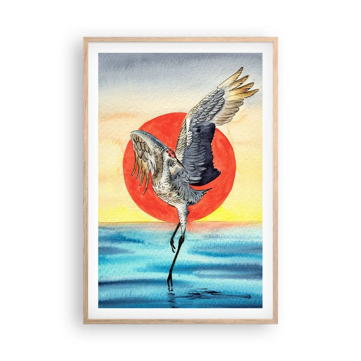 Poster in light oak frame - Time to Go Back - 61x91 cm