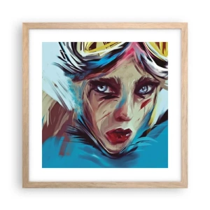 Poster in light oak frame - Road Mistress - 40x40 cm