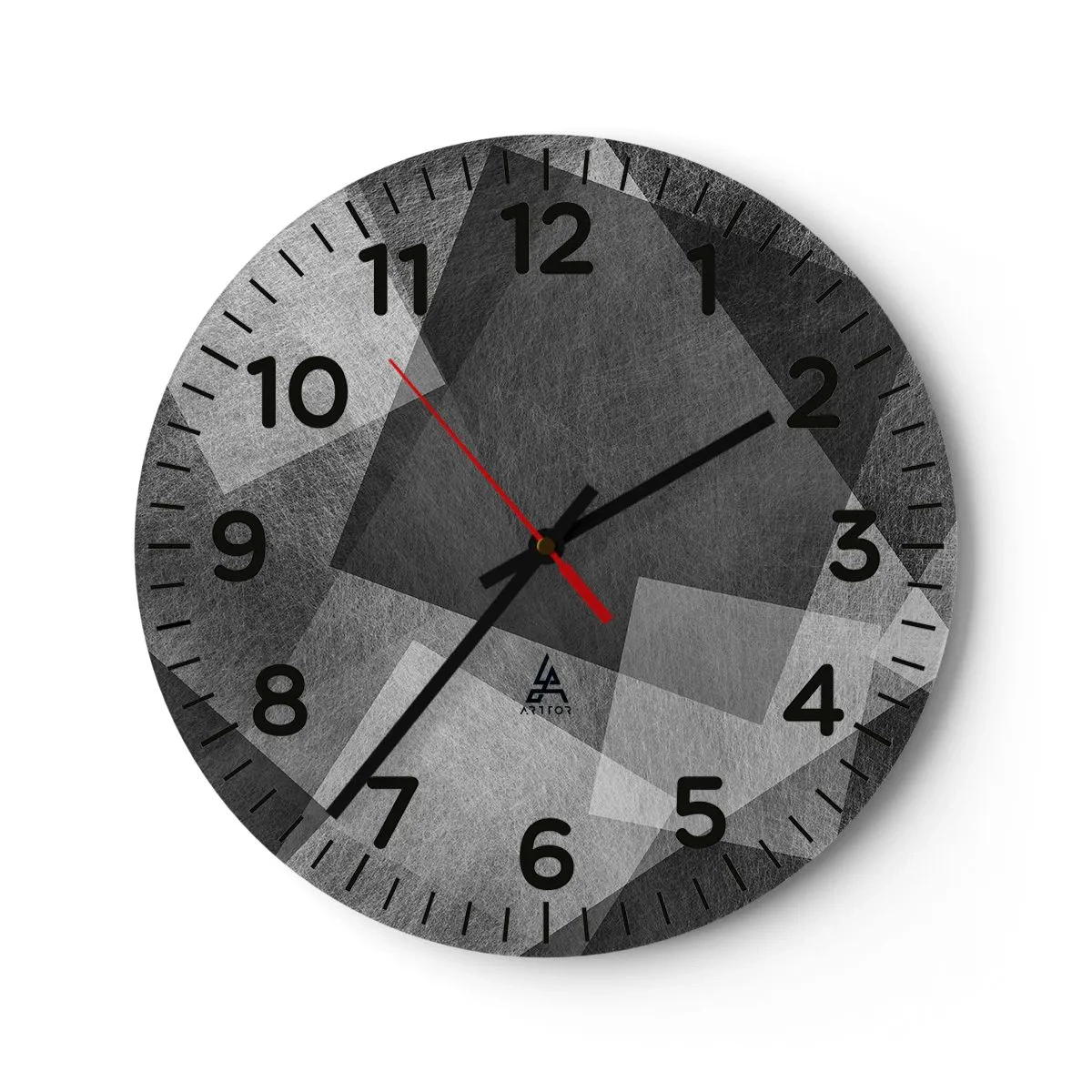 Wall clock - Clock on glass - Eternal Symbol of Durability and Order - 30x30 cm
