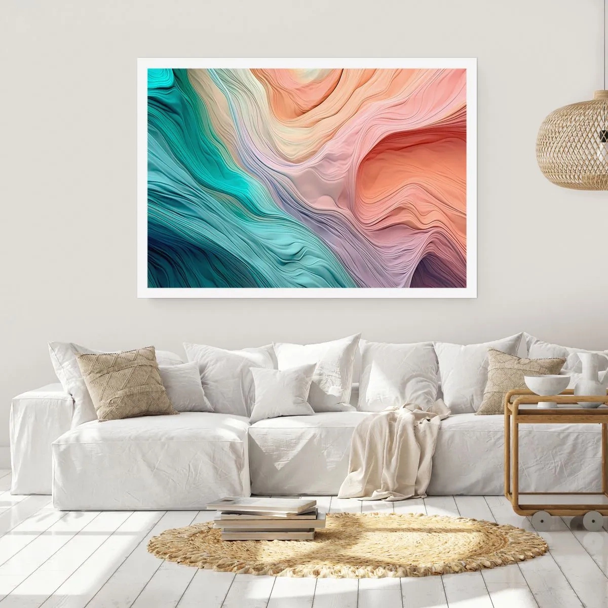 Poster - Rainbow Wave - 70x50 cm