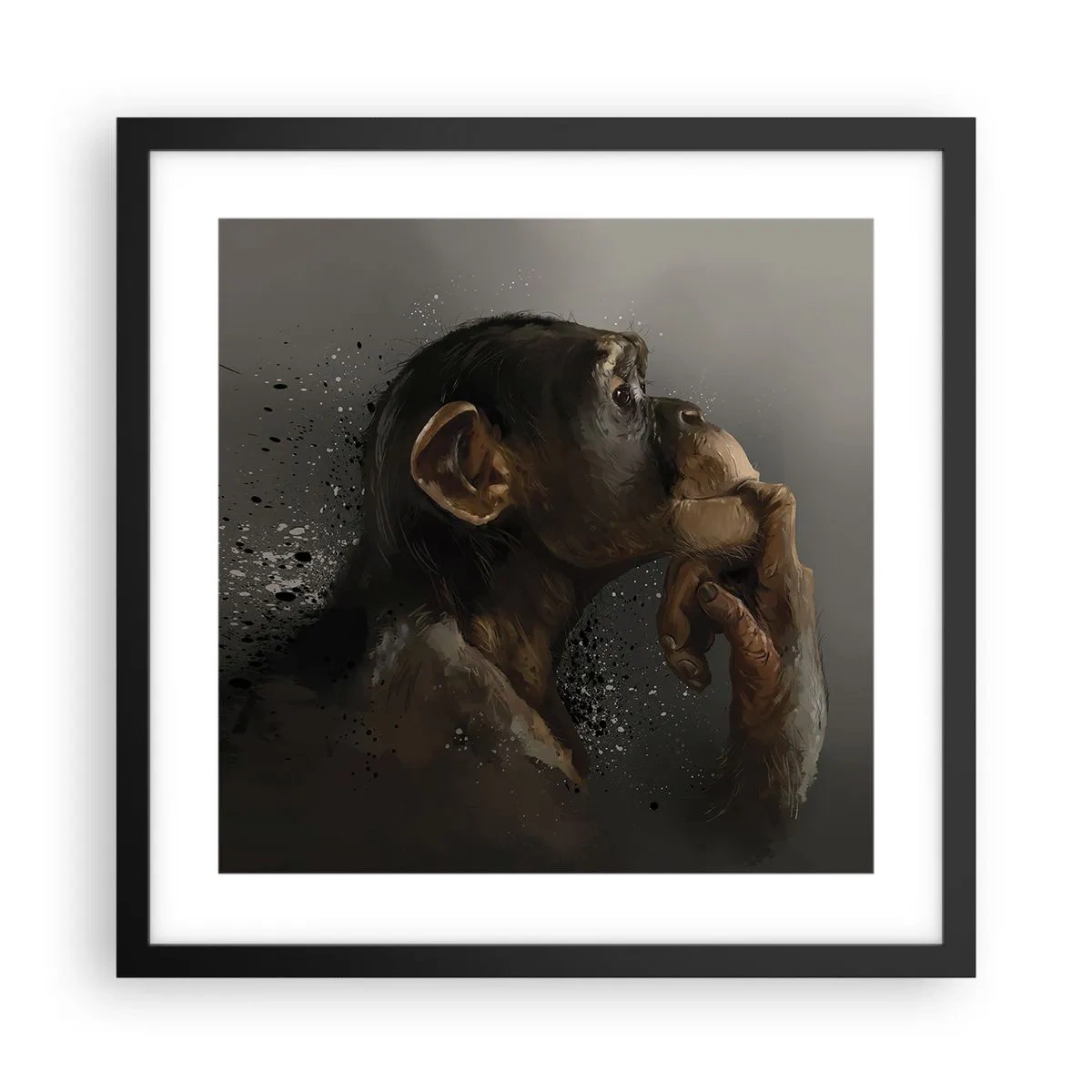 Poster in black frame - Certainly a Thinker - 40x40 cm