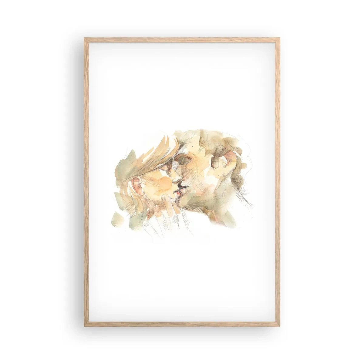Poster in light oak frame - The Missing Half? - 61x91 cm