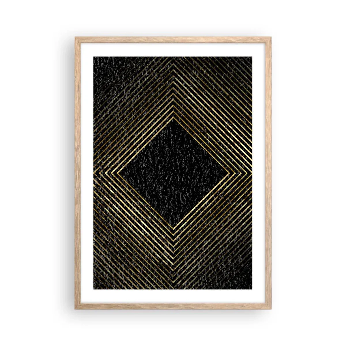 Poster in light oak frame - Geometry Glamour Style - 50x70 cm