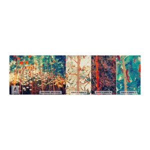 Photo Wallpaper Sample Premium Canvas - Secret Life of Leaves - Tropical forest, Nature, Trees - 100x30 cm