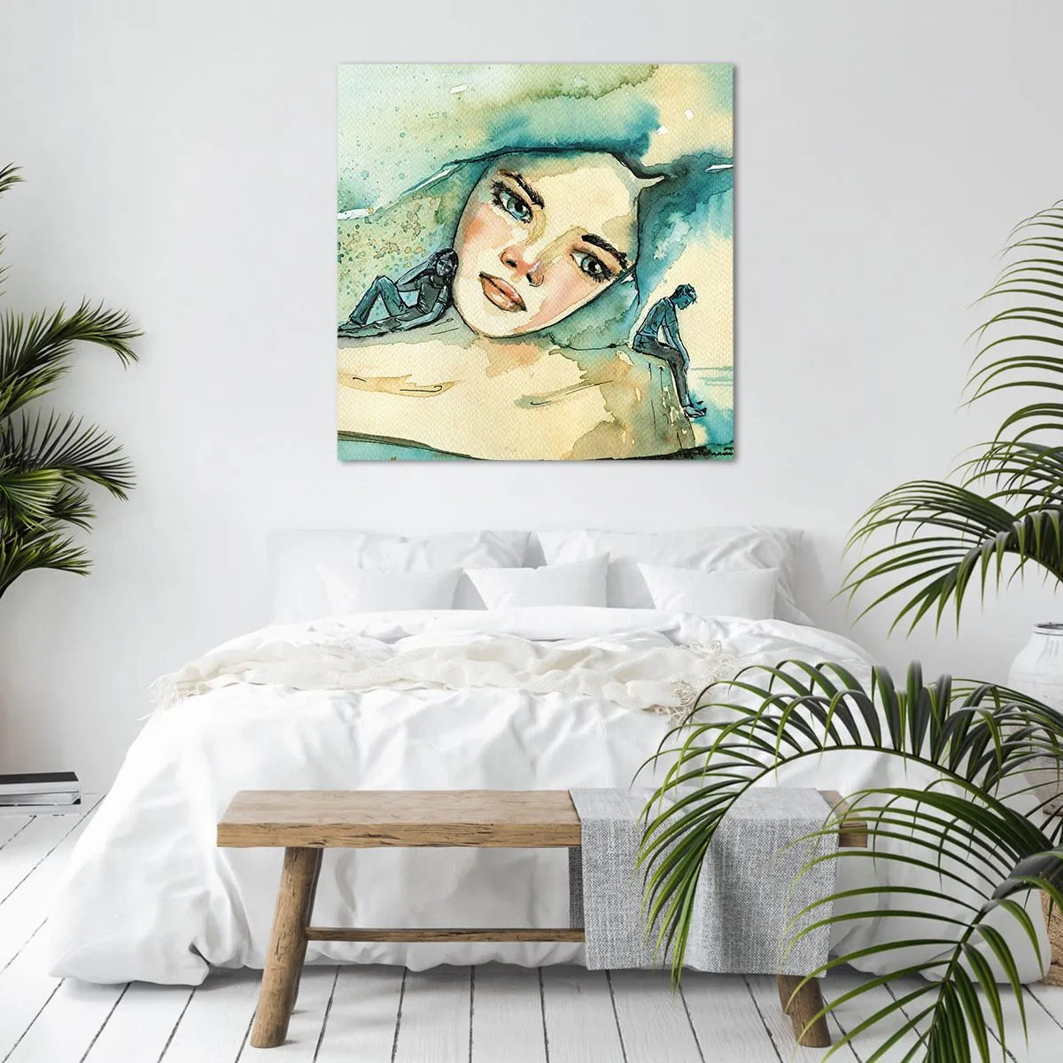 Canvas picture - Am I Blue? - 40x40 cm