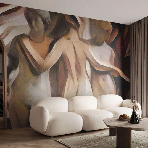Self-Adhesive Photo Wallpaper Deluxe Sticker - Three Graces 2.0 - Woman, Cubism, Piece - 400x280 cm