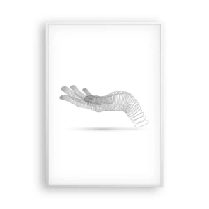 Poster in white frmae - Springy Palm - 70x100 cm