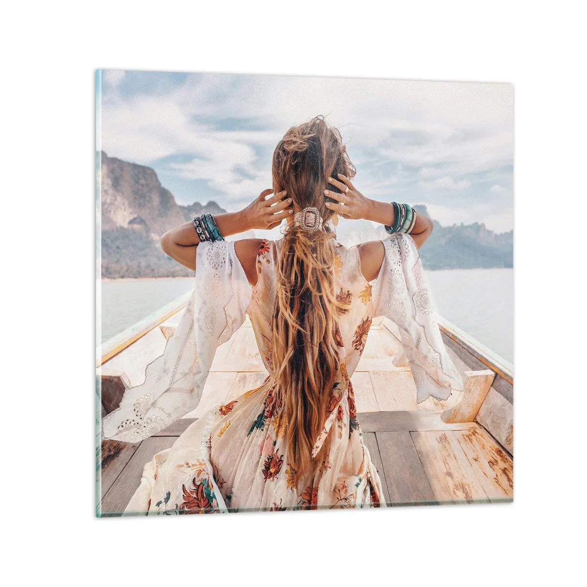 Glass picture - On the Way to Happiness - 40x40 cm