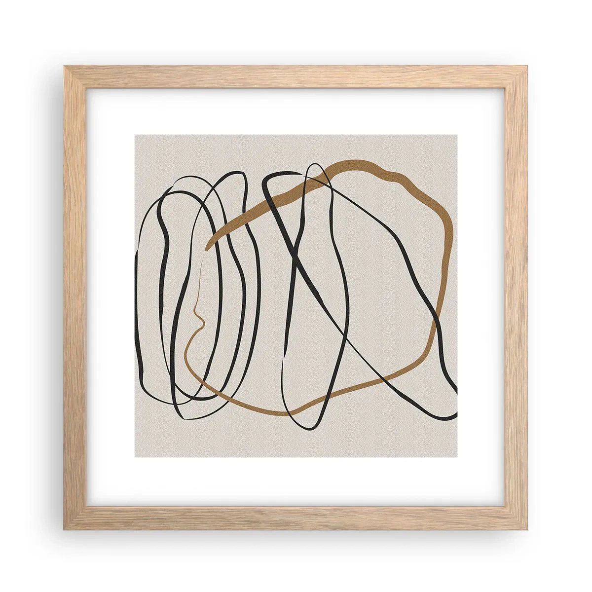 Poster in light oak frame - Composition - Dance of Possession - 30x30 cm