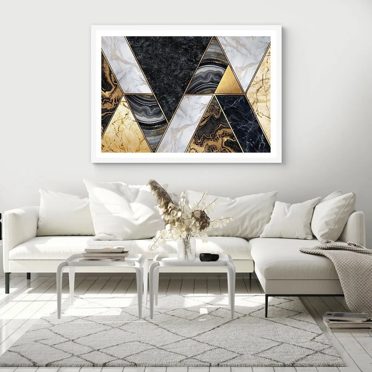 Poster in white frmae - Stone on Stone - 50x40 cm