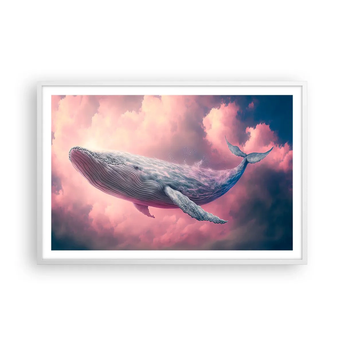 Poster in white frmae - Rub Your Eyes - 91x61 cm