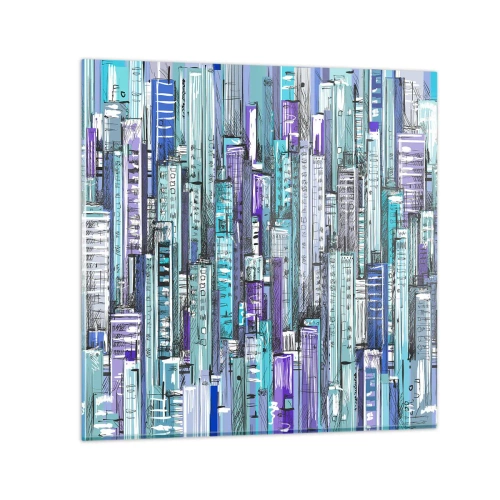 Glass picture - Blue as the Sky - 40x40 cm