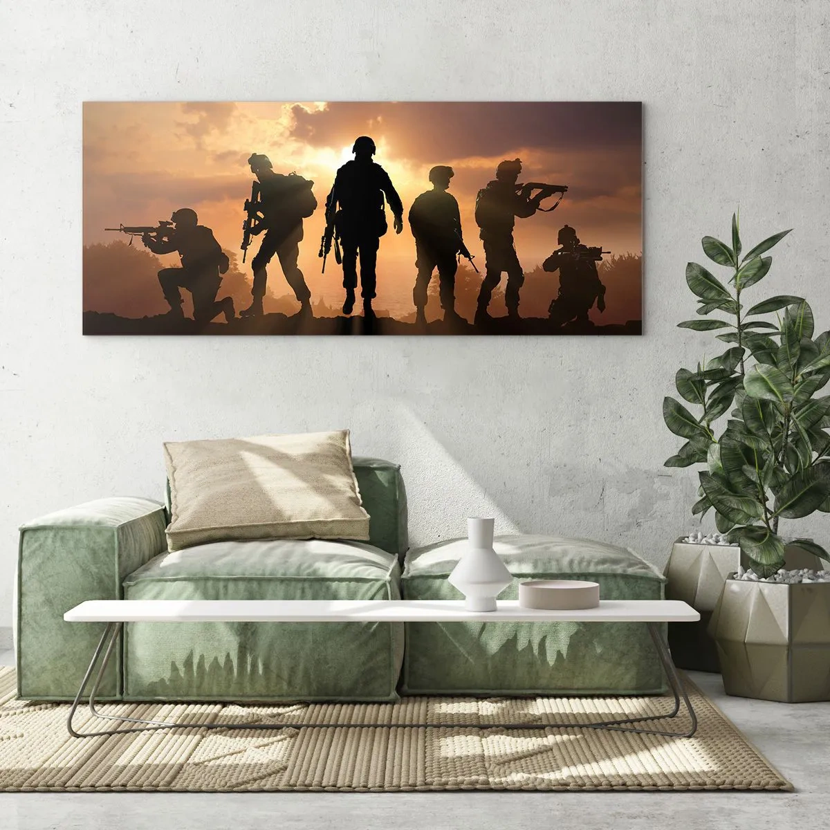 Glass picture - Brothers In Arms - 120x50 cm