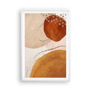 Poster in white frmae - Roundness and Movement - 61x91 cm