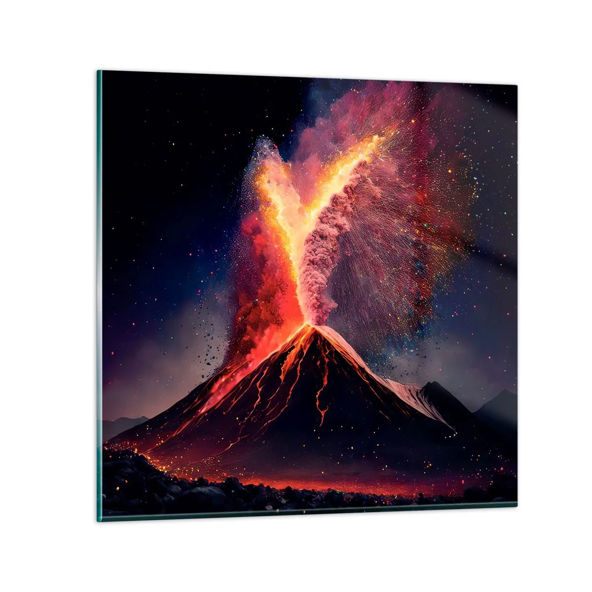 Glass picture - Beauty and Threat - 60x60 cm