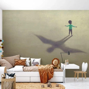 Photo Wallpaper Premium Sand - Hero of the Future - Abstraction, Fantasy, Piece - 400x280 cm