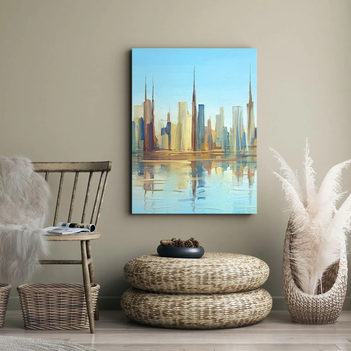 Canvas picture - Sunny Metropolis - 45x80 cm
