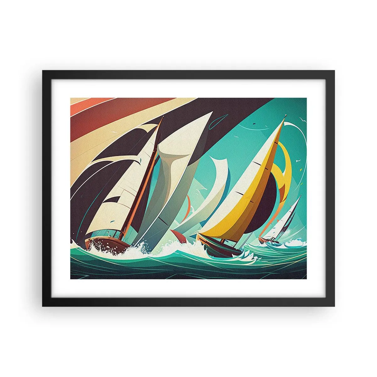 Poster in black frame - Standing Up to Elements - 50x40 cm