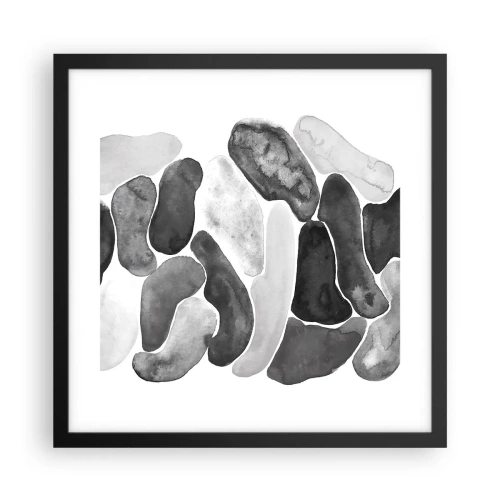 Poster in black frame - Stone Abstract - 40x40 cm