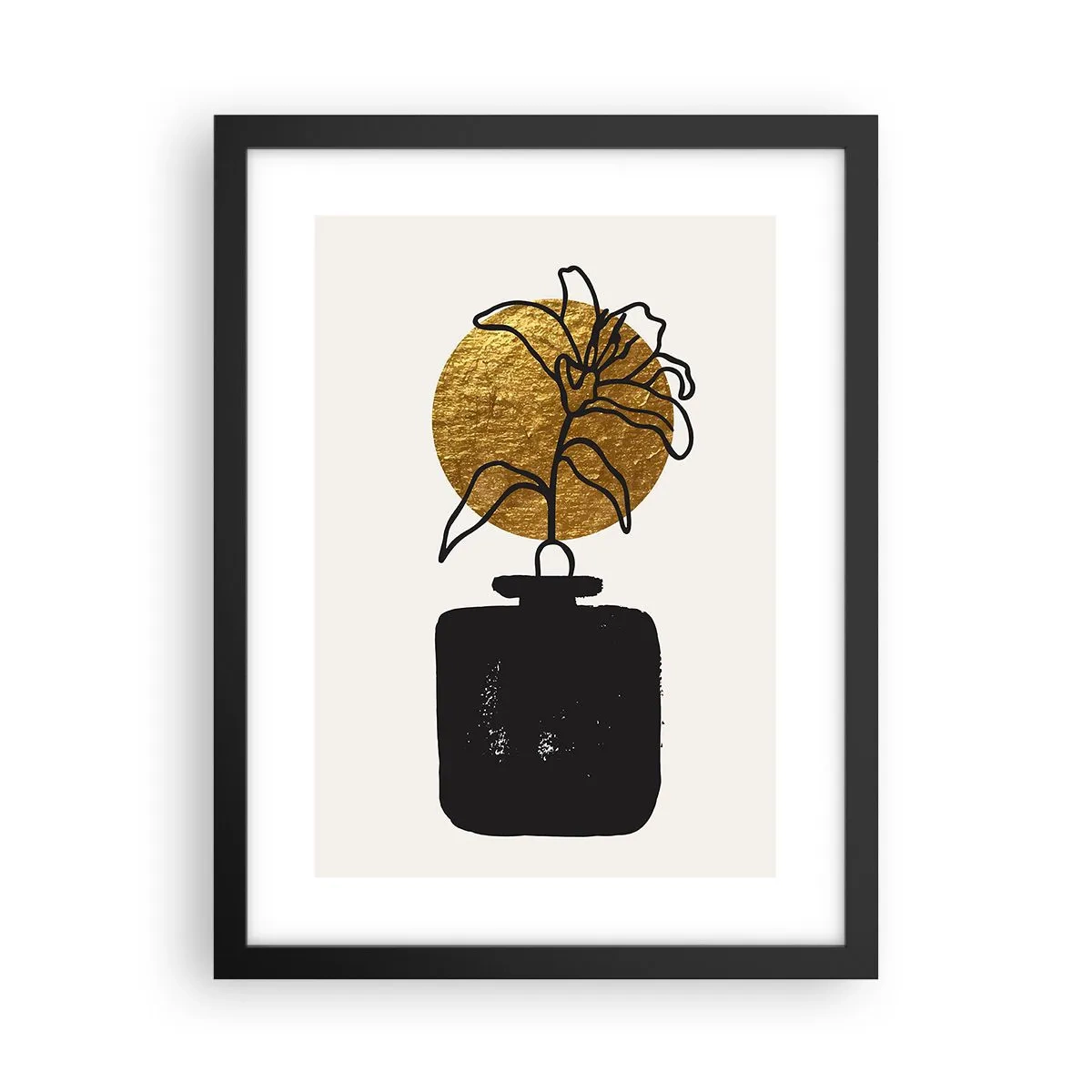 Poster in black frame - Beauty Precious as Gold - 30x40 cm