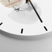 Clock face with lines