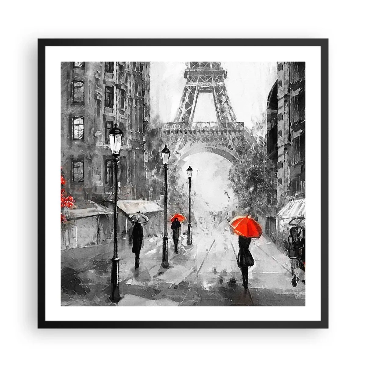 Poster in black frame - All Roads Lead to Her - 60x60 cm