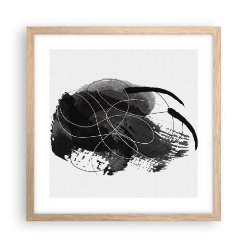 Poster in light oak frame - Made from Black - 40x40 cm