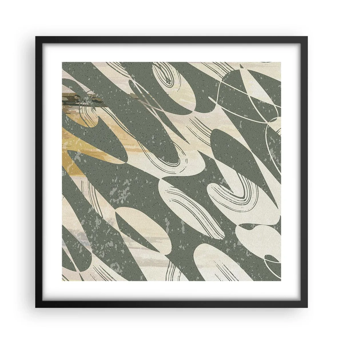 Poster in black frame - Rhytmic Abstract - 50x50 cm