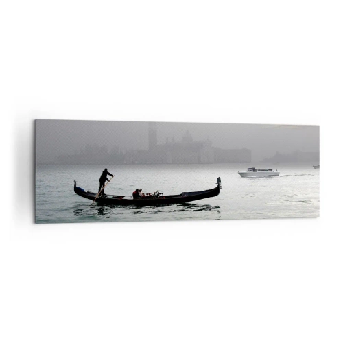 Canvas picture - Fairytale City from Water and Fog - 160x50 cm
