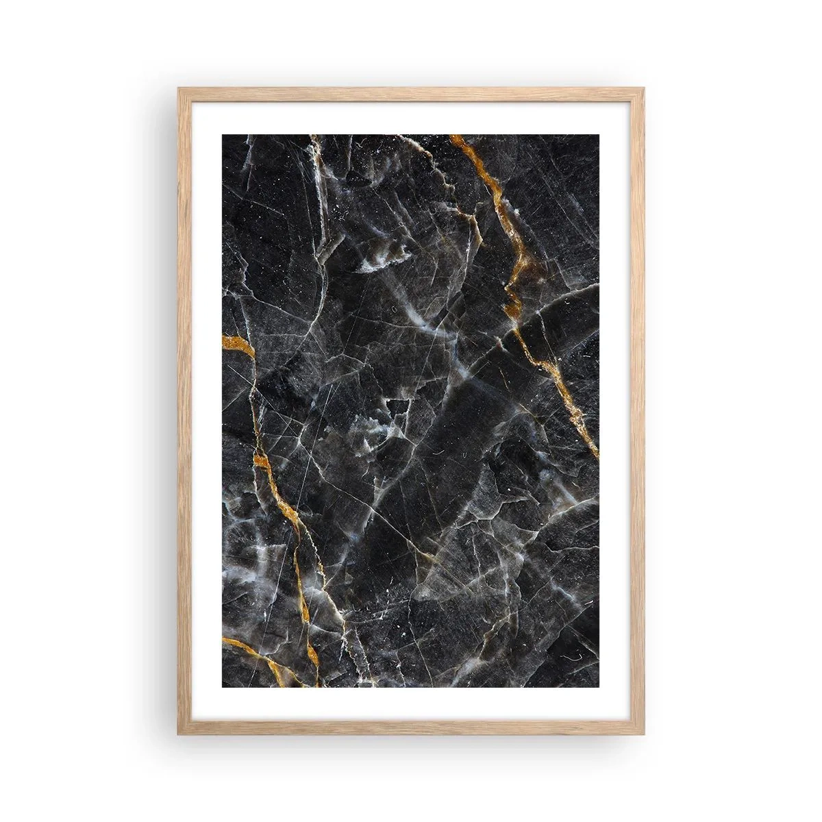 Poster in light oak frame - Interior Life of a Stone - 50x70 cm