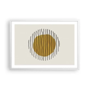 Poster in white frmae - Abstract Shivering from Heat - 70x50 cm