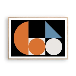 Poster in light oak frame - Figure System - 100x70 cm