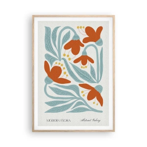 Poster in light oak frame - Towards Earth, Towards the Sun - 70x100 cm