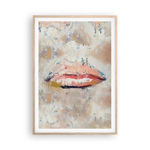 Poster in light oak frame - It Awakens the Senses - 70x100 cm